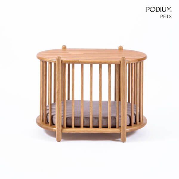 ที่นอนสัตว์เลี้ยง PODIUM PETS รุ่น LOCA OVAL POD ขนาด 65X45X47 ซม. สีไม้ธรรมชาติ